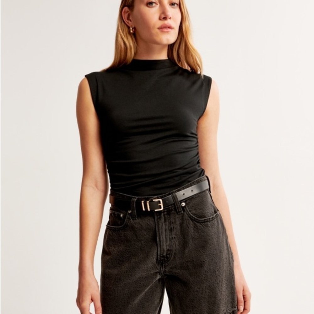 Abercrombie Modal-Blend Black Bodysuit Small